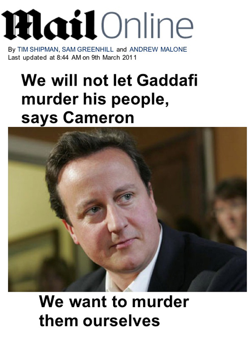 cameron gaddafi